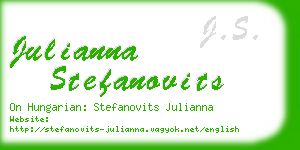 julianna stefanovits business card